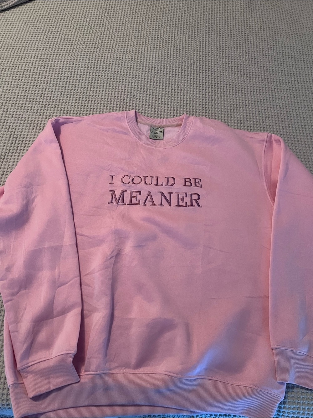 Pink Graphic Crewneck Sweatshirt - I Could Be Meaner